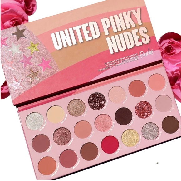 United Pinky Nudes Eyeshadow Palette | 21 Pressed Pigments & Shadows | NWT - Picture 1 of 5